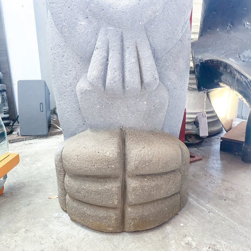 Vintage Tiki Totoms In Cast Concrete