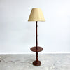 Vintage Turned Mahogany Floor Lamp With Table