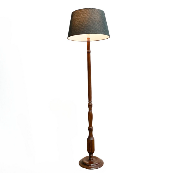 Vintage Turned Wooden Floor Lamp
