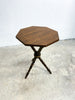 Vintage Wooden Gypsy Wine Or Side Table With Tri Footed Base