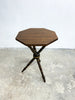 Vintage Wooden Gypsy Wine Or Side Table With Tri Footed Base