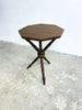 Vintage Wooden Gypsy Wine Or Side Table With Tri Footed Base