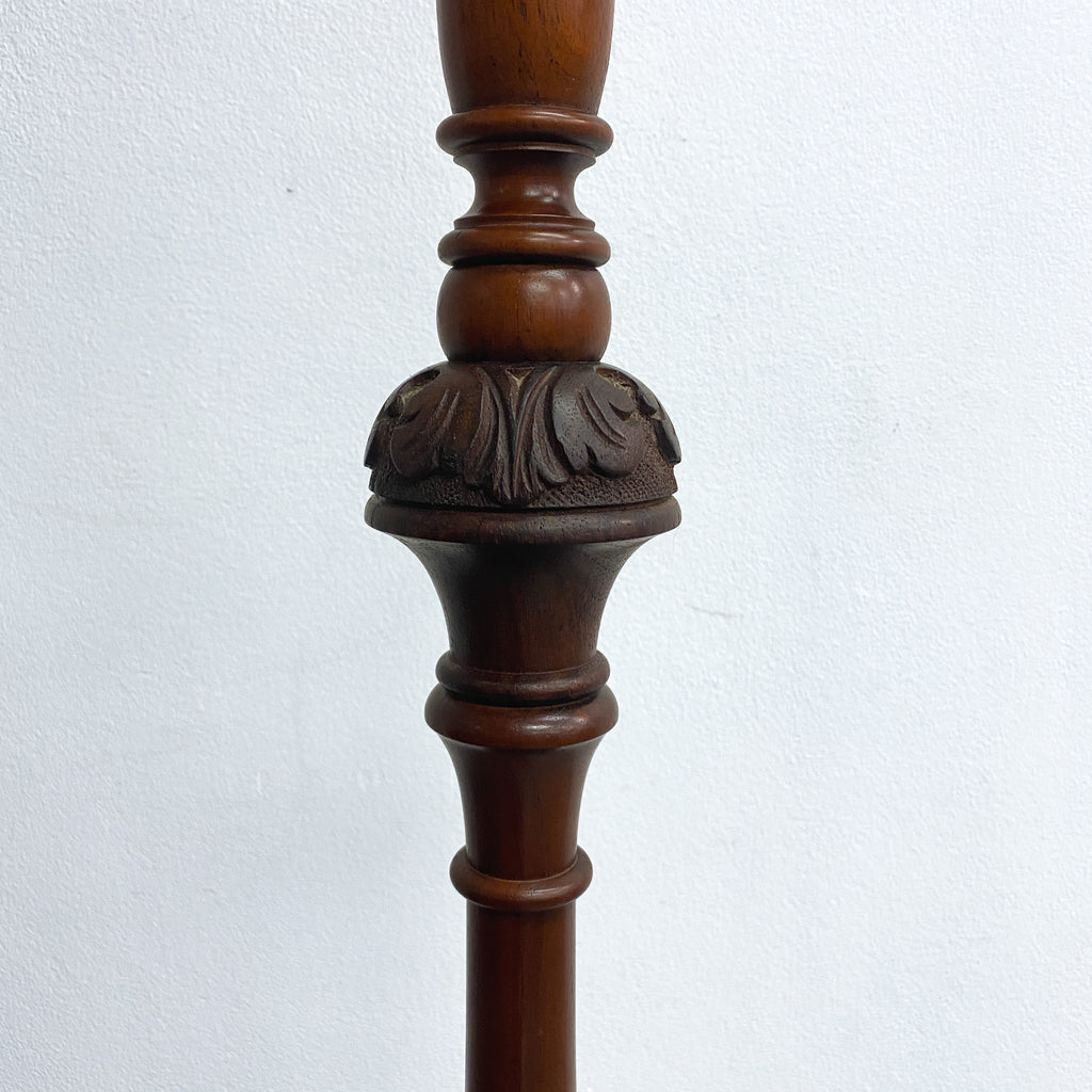 Vintage Wooden Turned Tri Foot Lamp Base