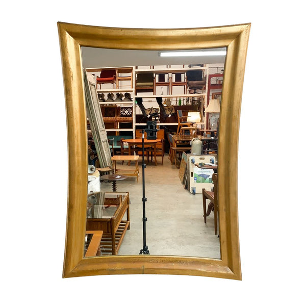 Vintage Gold Gilt Curved Framed Mirror
