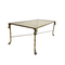 Vintage Hollywood Regency Style Faux Bamboo Brass And Glass Coffee Table