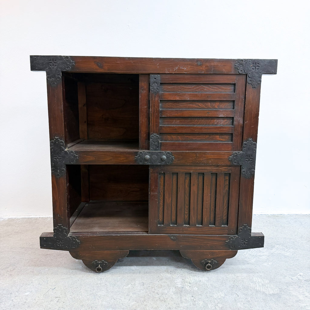 Vintage Japanese Merchants Chest On Wheels