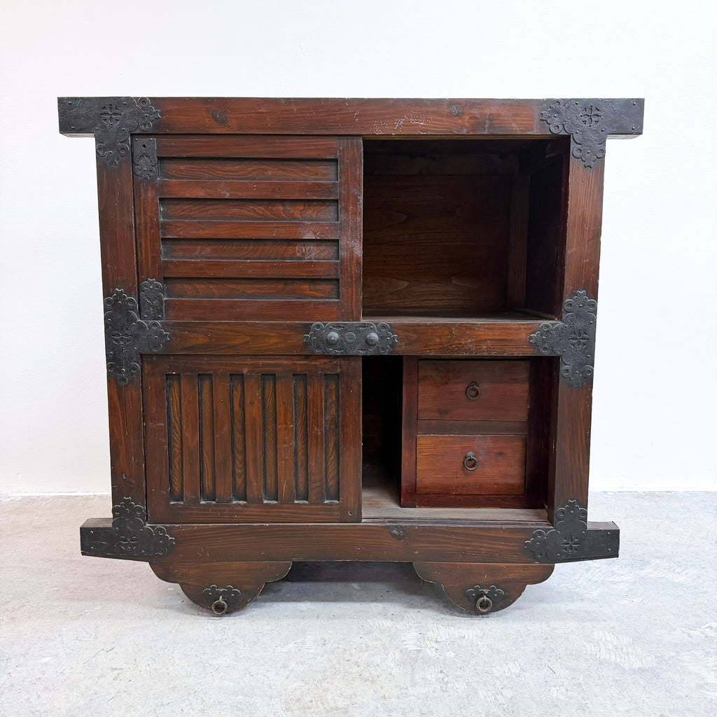 Vintage Japanese Merchants Chest On Wheels