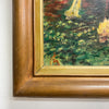Vintage Oil Painting Of Rural Scene With Horses 