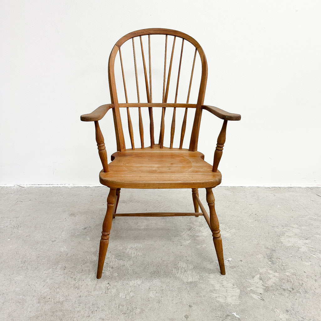 Vintage Wooden Spindle Back Armchair