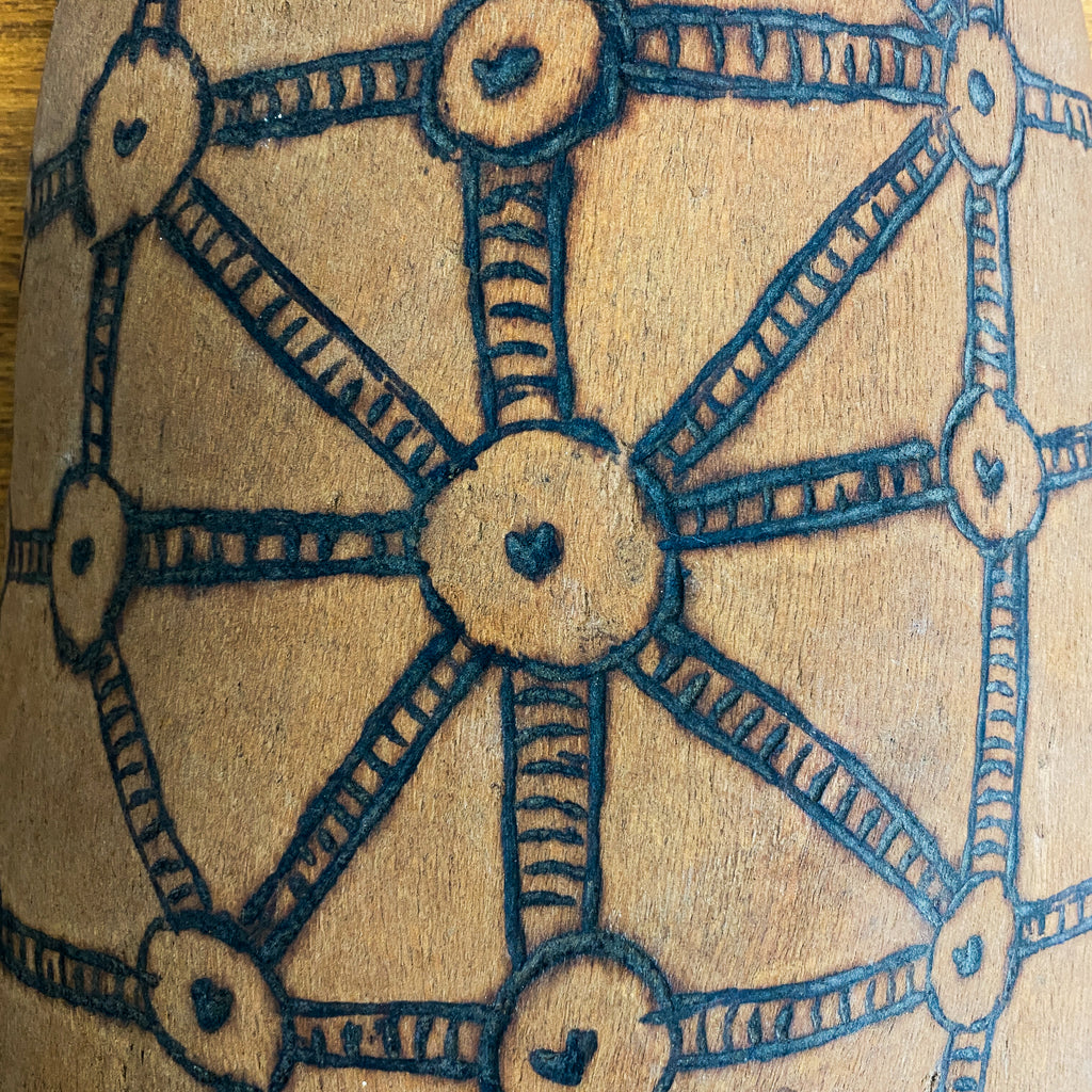 Vintage Australian Pokerwork Coolamon