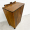 Walnut And Maple Art Deco Style Bedside Cabinet