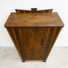 Walnut And Maple Art Deco Style Bedside Cabinet