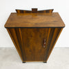 Walnut And Maple Art Deco Style Bedside Cabinet