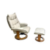 Ecornes Norwegian Stressless Leather Recliner Armchair With Footstool 