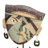 Pair Late 20th Century Tessellated Stone Sculptural Face Mask - Attrib. Joseph De Castro