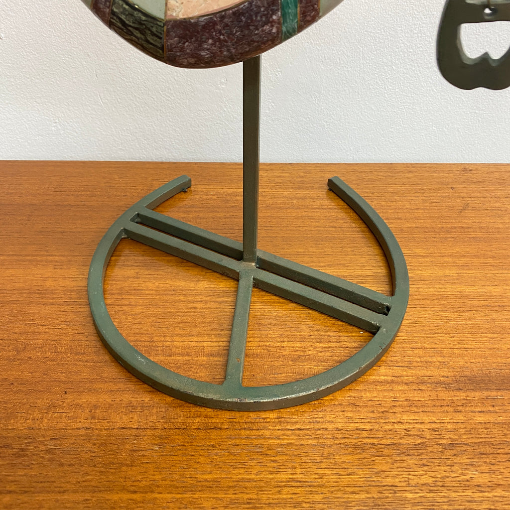 Pair Late 20th Century Tessellated Stone Sculptural Face Mask - Attrib. Joseph De Castro