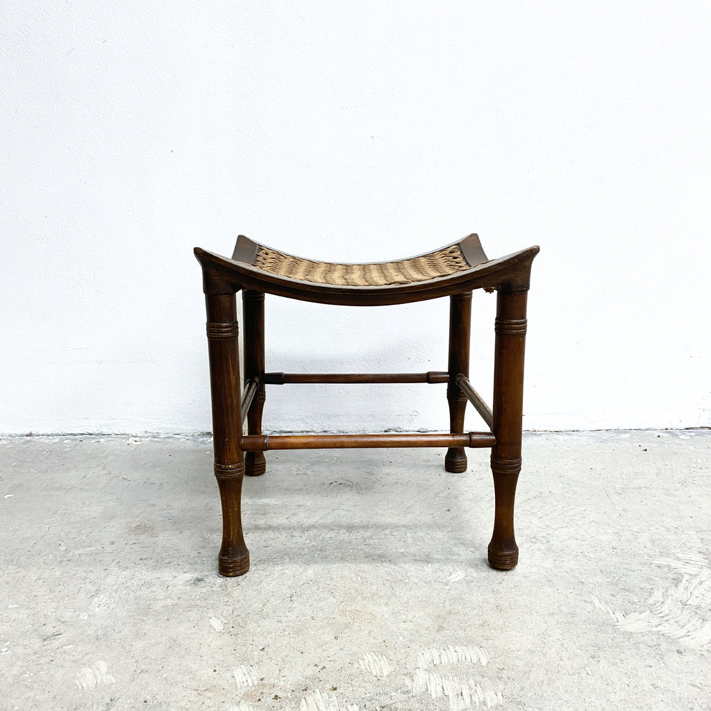 Antique Arts & Crafts Liberty & Co Thebes Egyptian Revival Wooden Stool