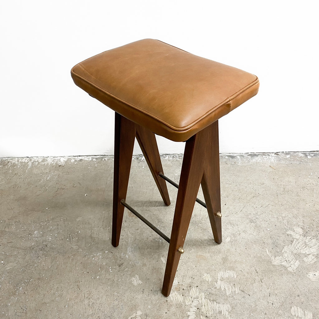 Mid Century Apollo Furniture Atomic Style Scissor Leg Bar Stool
