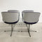 Set 4 C1970 Vintage Space Age Purple Vinyl Tub Swivel Dining Chairs