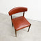 Set Of 4 Mid Century Danish Leather And Rosewood Dining Chairs