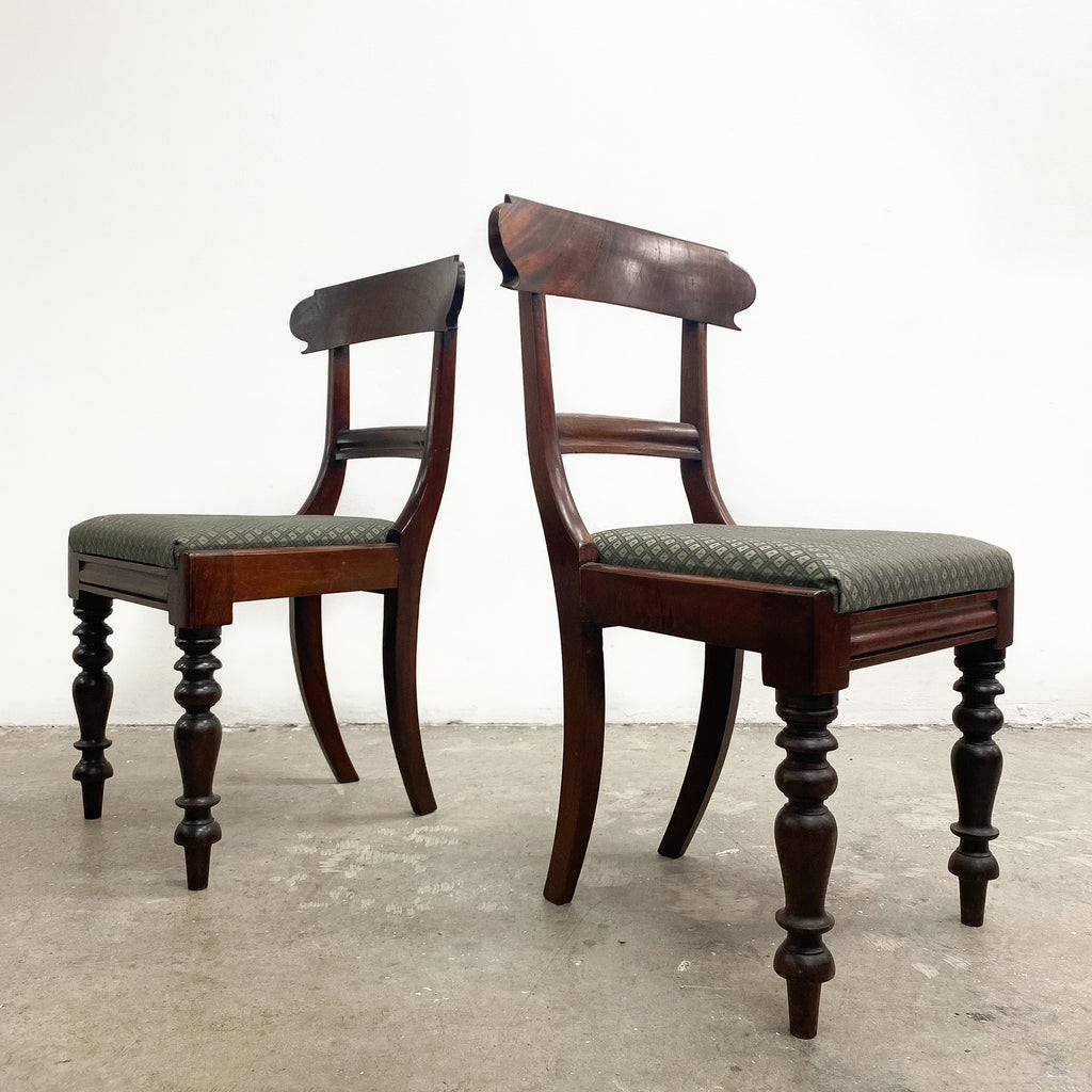 Suite Of Six Cedar Antique Dining Chairs