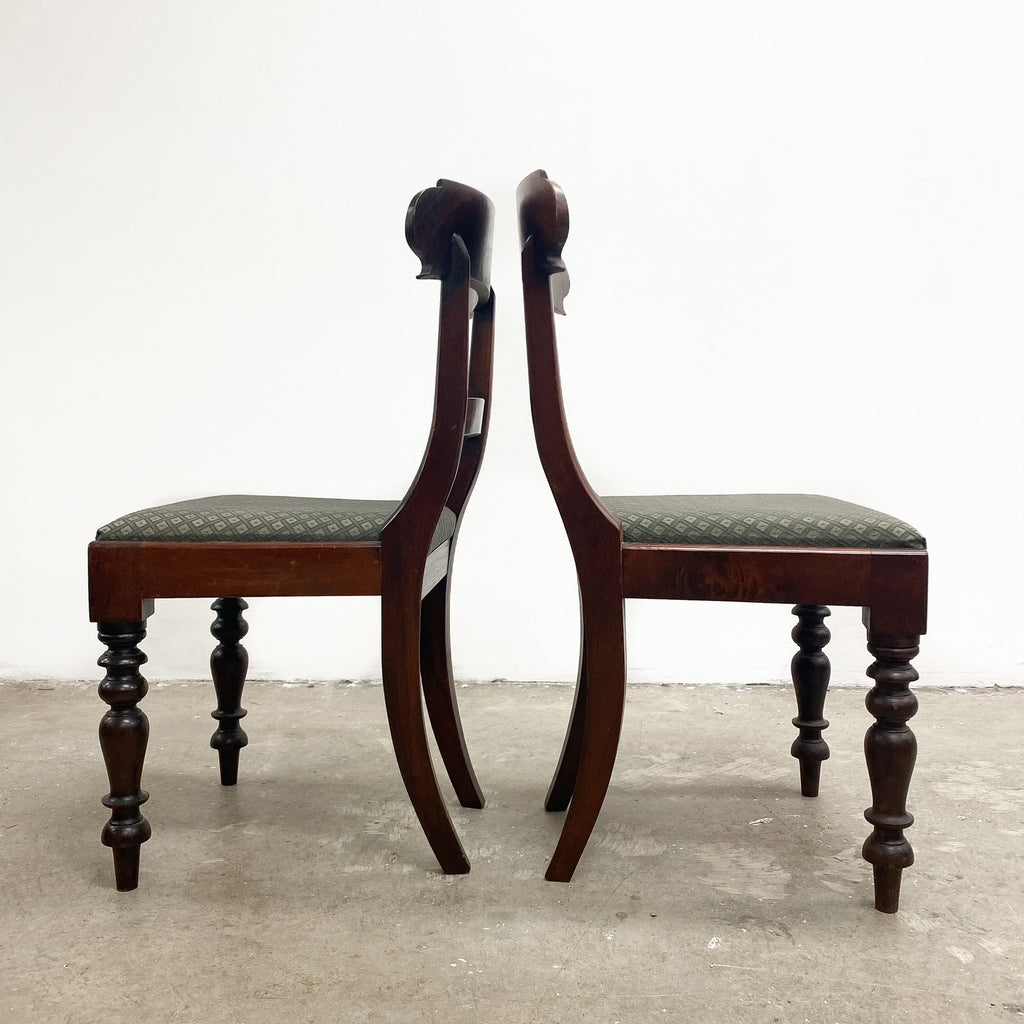 Suite Of Six Cedar Antique Dining Chairs