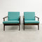 Mid Century Parker Rattan Back Armchairs - Restored And Newly Upholstered