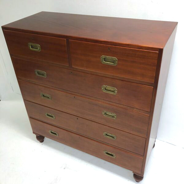 1940's Vintage Campaign Style Chest Of Drawers