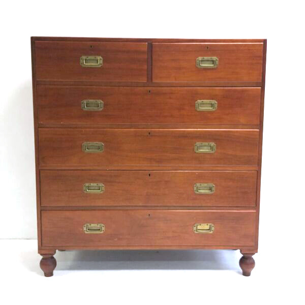 1940's Vintage Campaign Style Chest Of Drawers