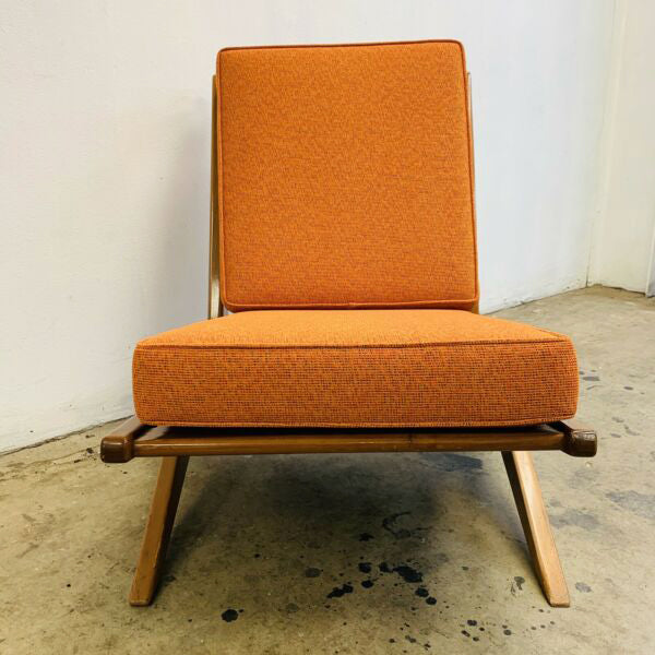 1950’s Parker Mid Century Compass Scissor Leg Lounge Armchair Chair