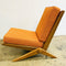 1950’s Parker Mid Century Compass Scissor Leg Lounge Armchair Chair