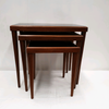 1950's Nest of Tables with Black Vitrolight Glass Tops