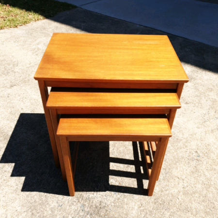 1970's Retro Parker Teak Nest of Tables