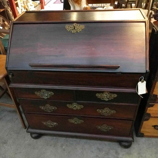 19th Century Antique Portuguese Bureau Desk Brazilian Rosewood