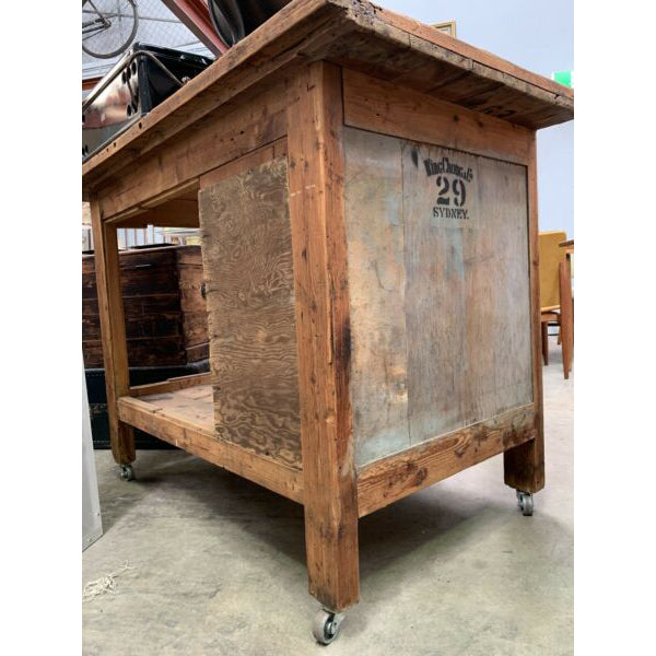 4 Drawer Solid Wood Work Bench