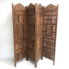 4 Panel Teak Hand Carved Screen