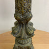 Pair Mid Century 1960's Green Ornate Dolphin Table Lamps