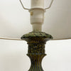 Pair Mid Century 1960's Green Ornate Dolphin Table Lamps