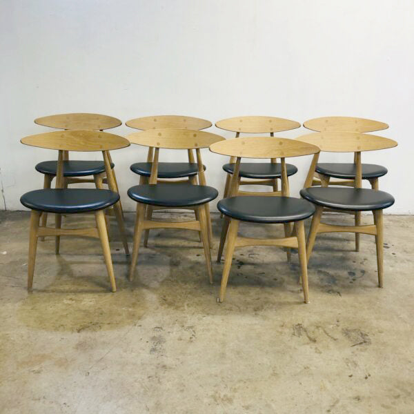 8 Hans J Wegner For Carl Hansen Danish Dining Chairs