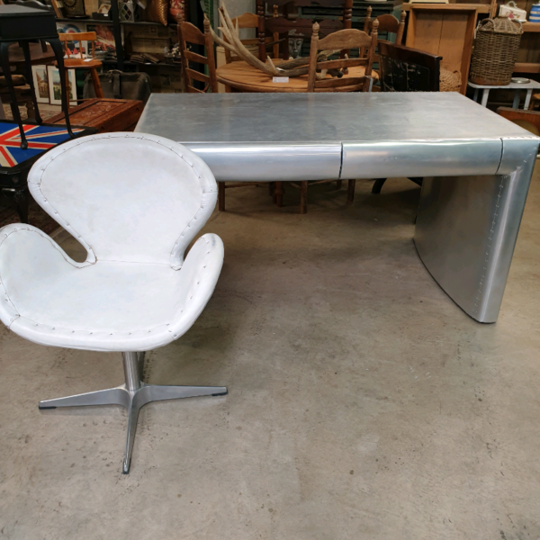 Aircraft Inspired Industrial Style Desk and Chair