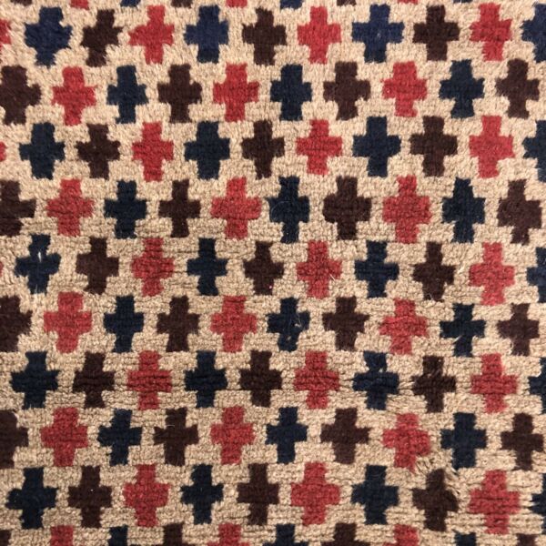 Vintage All Wool Hand Knotted Brown Ground