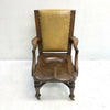 Antique Arts And Crafts carved Oak Armchair