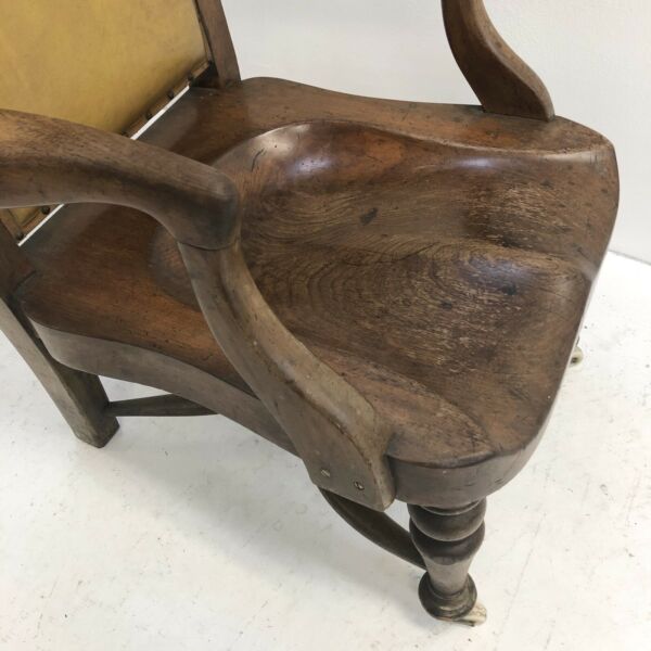 Antique Arts And Crafts carved Oak Armchair