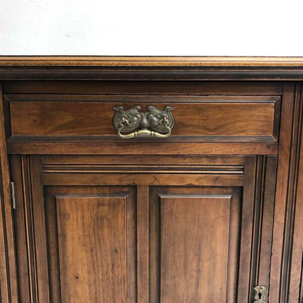 Antique Edwardian Maple Compact Sideboard