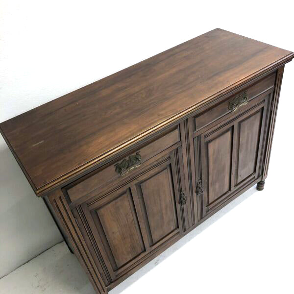 Antique Edwardian Maple Compact Sideboard