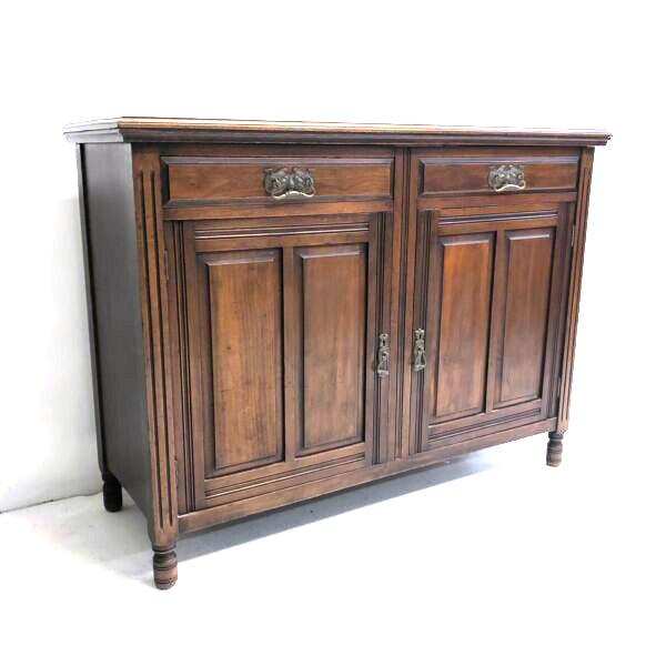 Antique Edwardian Maple Compact Sideboard