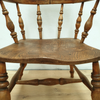 Antique Wooden Spindle Back Elm Elbow Dining Chair Seat c1880