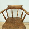Antique Wooden Spindle Back Elm Elbow Dining Chair Seat c1880