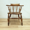 Antique Wooden Spindle Back Elm Elbow Dining Chair Seat c1880