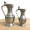 Antique French Pewter Pitcher Lidded Jugs